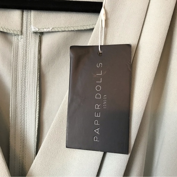 PAPER Dolls London pale green faux wrap bodice, mid length dress.  New with tags - Picture 6 of 10